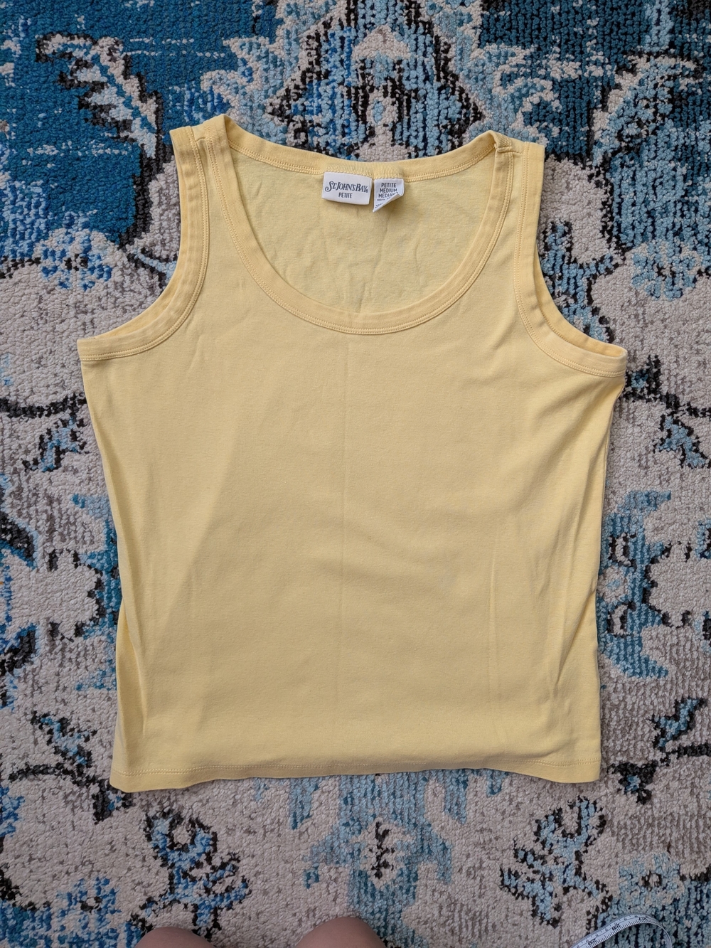 St. John's Bay Butter Yellow Tank Top - Classic Women's Cotton Shell